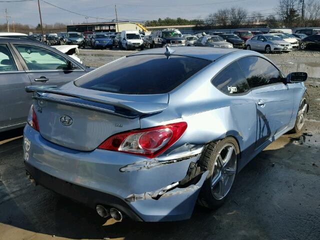 KMHHU6KH2AU040390 - 2010 HYUNDAI GENESIS CO BLUE photo 4