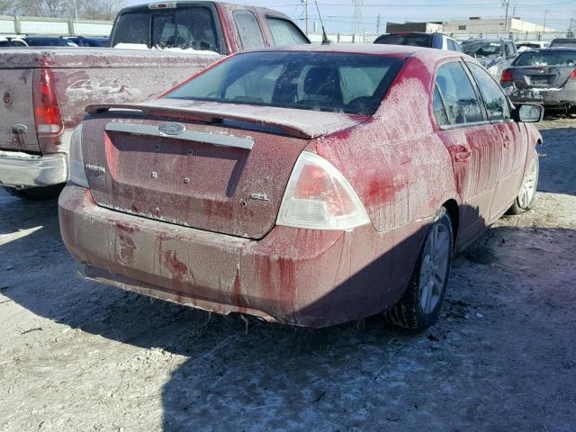 3FAHP08Z38R155077 - 2008 FORD FUSION SEL RED photo 4
