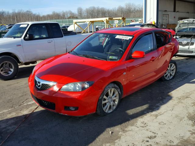 JM1BK32G681810057 - 2008 MAZDA 3 I RED photo 2