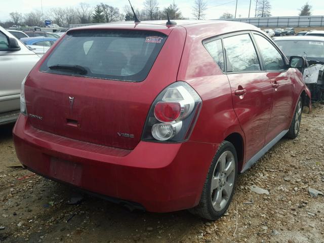 5Y2SP67029Z459407 - 2009 PONTIAC VIBE RED photo 4