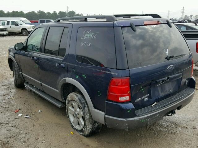 1FMZU63K13ZA99533 - 2003 FORD EXPLORER X BLUE photo 3