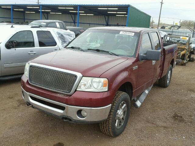 1FTPW14V86FB60352 - 2006 FORD F150 SUPER MAROON photo 2