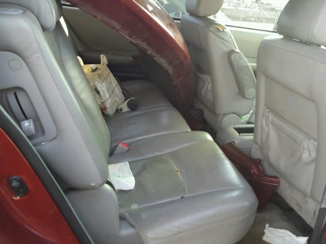 JTEEP21A950080597 - 2005 TOYOTA HIGHLANDER RED photo 6