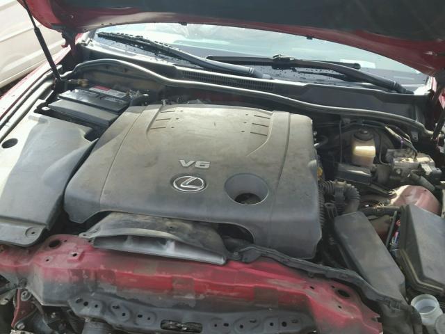 JTHBK262665025132 - 2006 LEXUS IS 250 RED photo 7