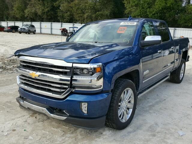 3GCPCTEJ9HG443408 - 2017 CHEVROLET SILVERADO BLUE photo 2