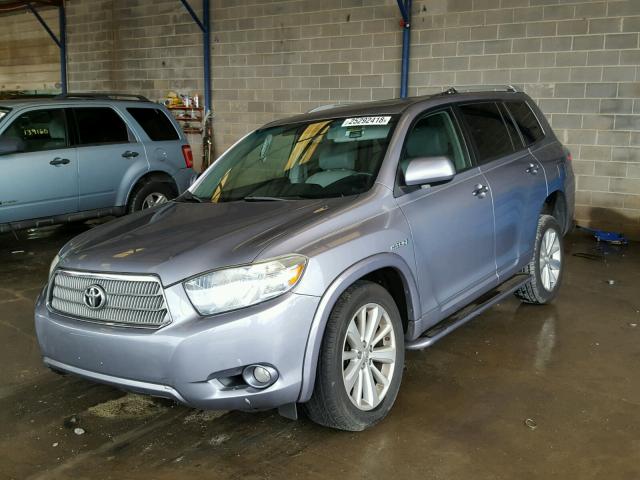 JTEEW44A482025185 - 2008 TOYOTA HIGHLANDER BLUE photo 2