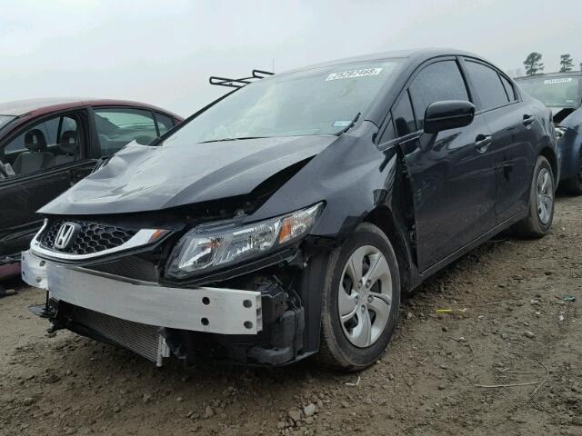 19XFB2F56FE068693 - 2015 HONDA CIVIC LX BLACK photo 2