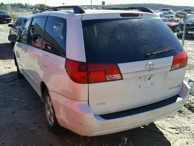 5TDZA22C54S017077 - 2004 TOYOTA SIENNA XLE WHITE photo 3