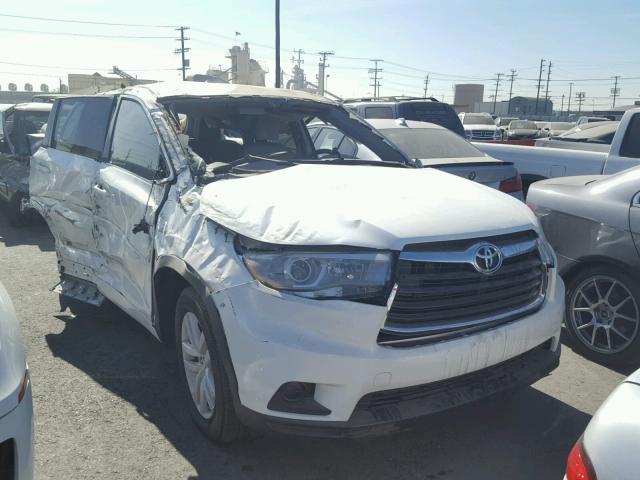 5TDZKRFH0GS173768 - 2016 TOYOTA HIGHLANDER WHITE photo 1