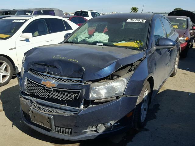 1G1PF5S93B7212111 - 2011 CHEVROLET CRUZE LT BLUE photo 2