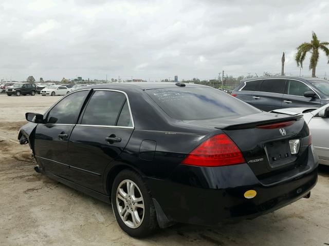 1HGCM56887A110991 - 2007 HONDA ACCORD EX BLACK photo 3