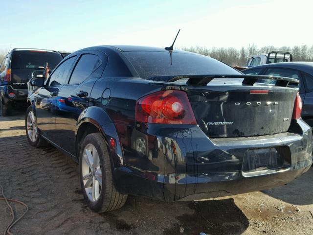 1C3CDZCB2DN544547 - 2013 DODGE AVENGER SX BLACK photo 3