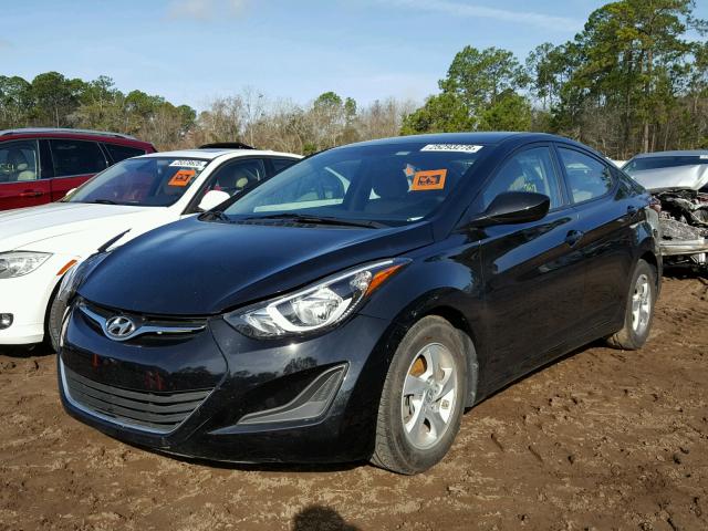 5NPDH4AE1EH544867 - 2014 HYUNDAI ELANTRA SE BLACK photo 2