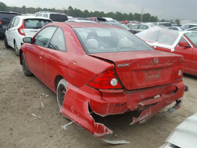 1HGEM221X4L066427 - 2004 HONDA CIVIC DX V RED photo 3