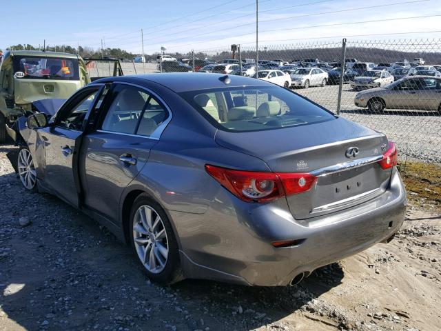 JN1BV7AP6FM342703 - 2015 INFINITI Q50 BASE GRAY photo 3