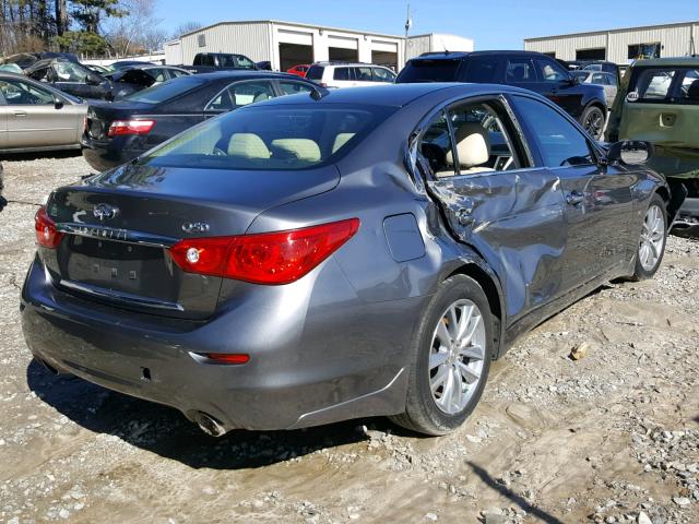 JN1BV7AP6FM342703 - 2015 INFINITI Q50 BASE GRAY photo 4