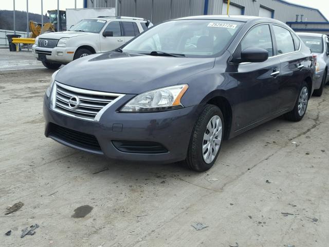 3N1AB7AP0DL678097 - 2013 NISSAN SENTRA S GRAY photo 2