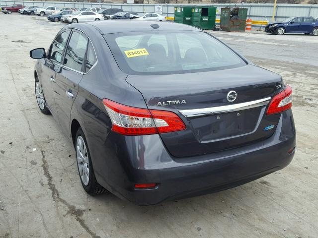 3N1AB7AP0DL678097 - 2013 NISSAN SENTRA S GRAY photo 3