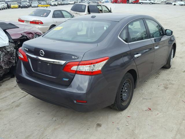 3N1AB7AP0DL678097 - 2013 NISSAN SENTRA S GRAY photo 4