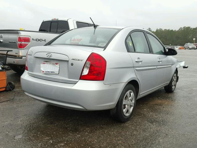 KMHCN46C99U365981 - 2009 HYUNDAI ACCENT GLS SILVER photo 4