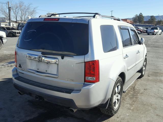 5FNYF4H56AB038974 - 2010 HONDA PILOT EXL SILVER photo 4