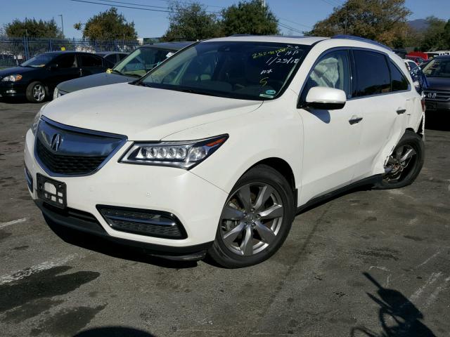 5FRYD4H96GB018708 - 2016 ACURA MDX ADVANC WHITE photo 2