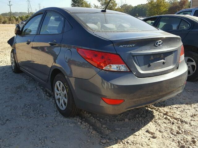 KMHCT4AE5CU197973 - 2012 HYUNDAI ACCENT GLS GRAY photo 3