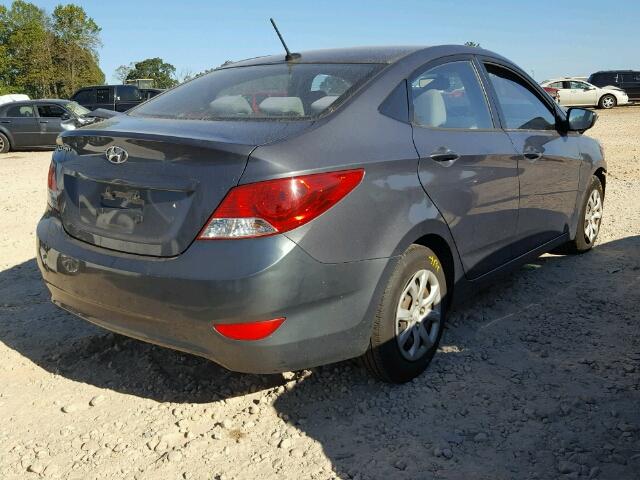 KMHCT4AE5CU197973 - 2012 HYUNDAI ACCENT GLS GRAY photo 4