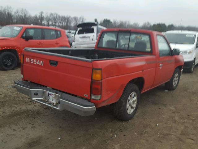 1N6SD11S3VC340801 - 1997 NISSAN TRUCK BASE RED photo 4