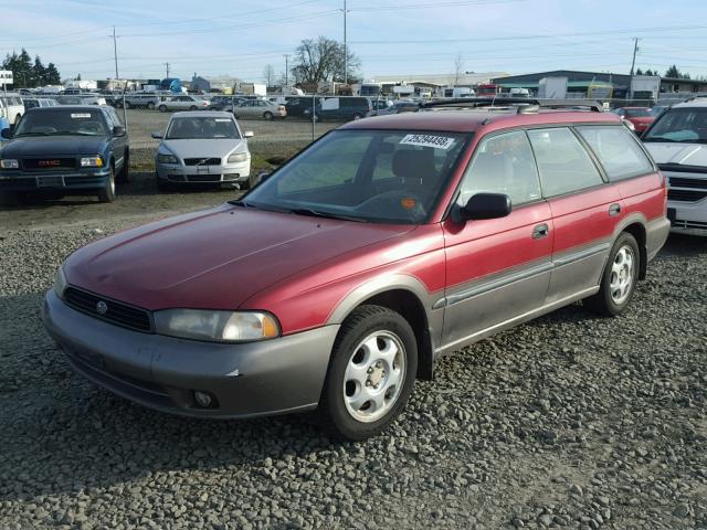 4S3BK6359S6357612 - 1995 SUBARU LEGACY L/O MAROON photo 2