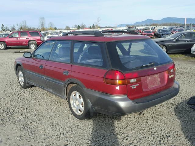 4S3BK6359S6357612 - 1995 SUBARU LEGACY L/O MAROON photo 3