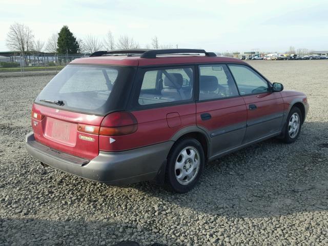 4S3BK6359S6357612 - 1995 SUBARU LEGACY L/O MAROON photo 4