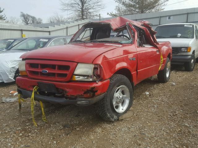 1FTZR15V4YPA76721 - 2000 FORD RANGER SUP RED photo 2