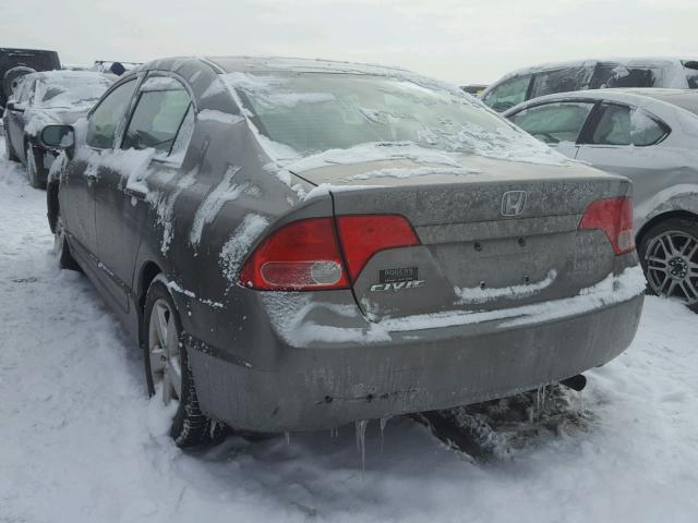 1HGFA16888L040638 - 2008 HONDA CIVIC EX ნაცრისფერი ფოტო 3