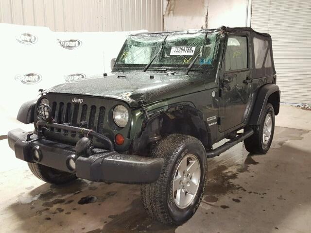 1J4AA2D12AL230181 - 2010 JEEP WRANGLER S GREEN photo 2