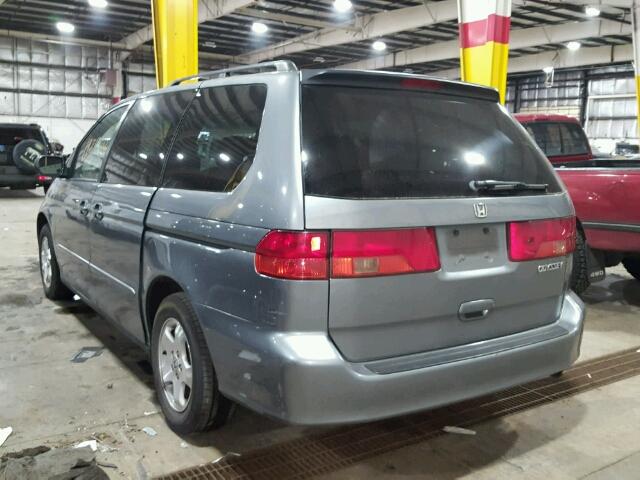 2HKRL186X1H609369 - 2001 HONDA ODYSSEY EX GRAY photo 3