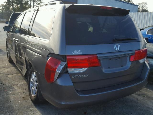 5FNRL38708B412496 - 2008 HONDA ODYSSEY EX GRAY photo 3