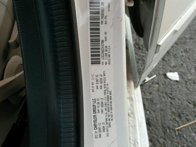 1C3CDZAB2CN167980 - 2012 DODGE AVENGER SE Білий фото 10