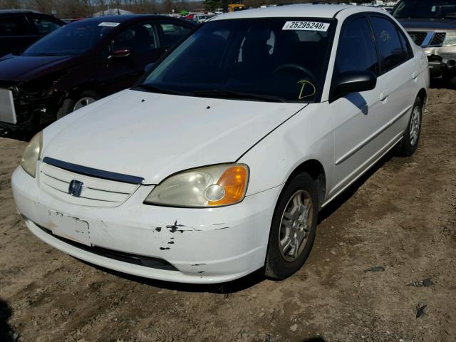 1HGES16552L062764 - 2002 HONDA CIVIC LX WHITE photo 2