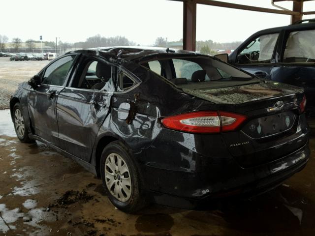 3FA6P0G77DR265681 - 2013 FORD FUSION S BLACK photo 3