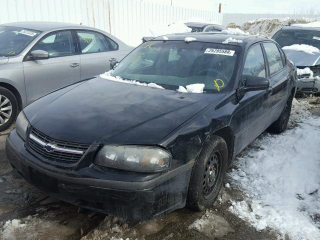 2G1WF52E739376583 - 2003 CHEVROLET IMPALA BLACK photo 2