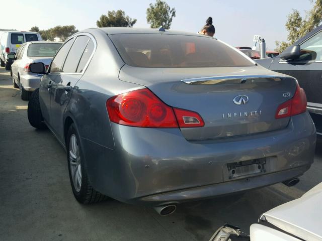 JN1CV6AP5BM509710 - 2011 INFINITI G37 BASE GRAY photo 3