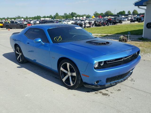 2C3CDZAT1FH821809 - 2015 DODGE CHALLENGER BLUE photo 1