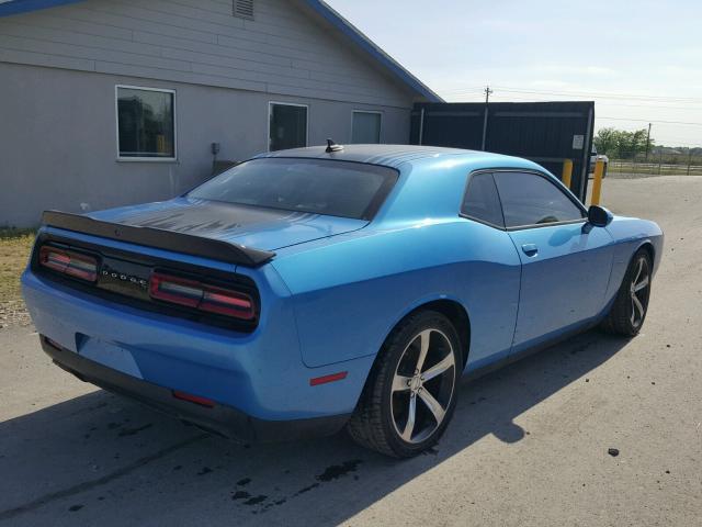 2C3CDZAT1FH821809 - 2015 DODGE CHALLENGER BLUE photo 4