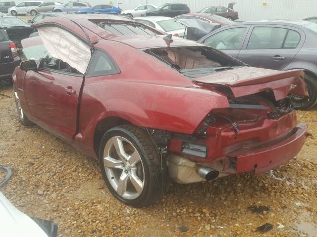 2G1FJ1EJ5A9113568 - 2010 CHEVROLET CAMARO SS MAROON photo 3