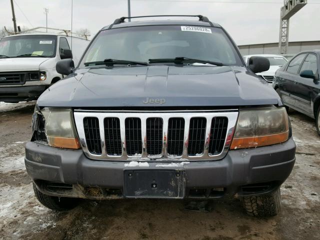 1J4GW48S11C640884 - 2001 JEEP GRAND CHER BLUE photo 9