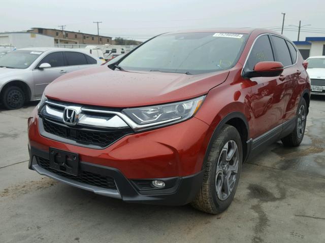 5J6RW1H50HL007563 - 2017 HONDA CR-V EX RED photo 2