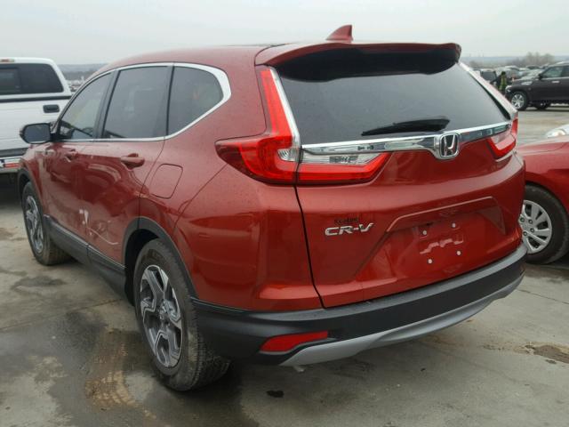 5J6RW1H50HL007563 - 2017 HONDA CR-V EX RED photo 3