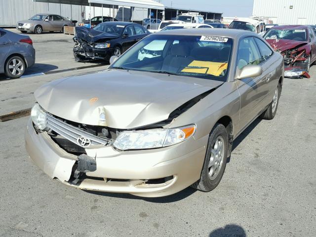 2T1CE22P73C019028 - 2003 TOYOTA CAMRY SOLA GOLD photo 2