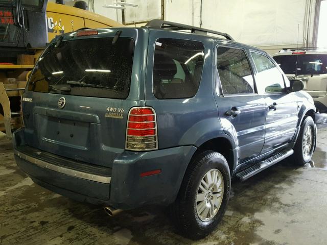 4M2CU57135DJ27221 - 2005 MERCURY MARINER BLUE photo 4